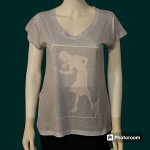 LITOGRAPHS Nancy Drew V-Neck Short Sleeve Bodycon Graphic T-shirt